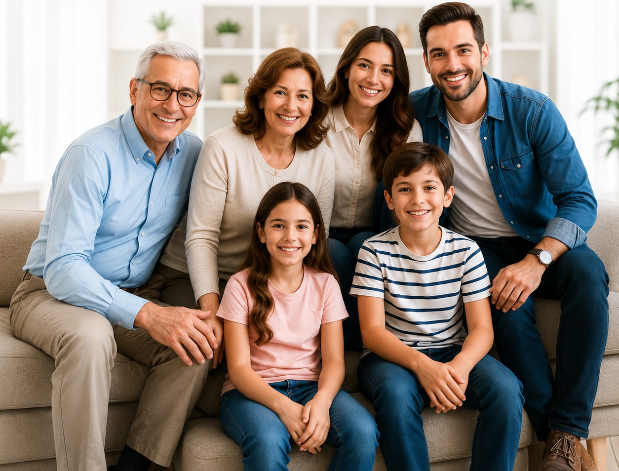 Familia feliz protegida por MCG Services Solutions